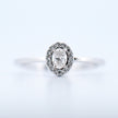 18k White Gold Diamond Halo Ring Set