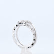 18k White Gold Diamond Halo Ring Set