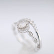 18k White Gold Diamond Halo Ring Set