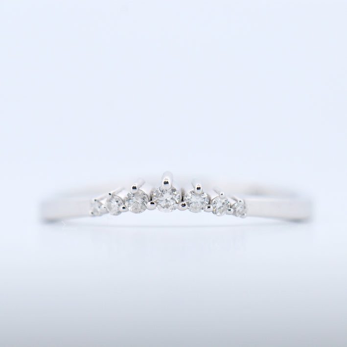 18k White Gold Diamond Halo Ring Set