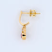 18k Yellow Gold Ruby and Diamond Drop Earring